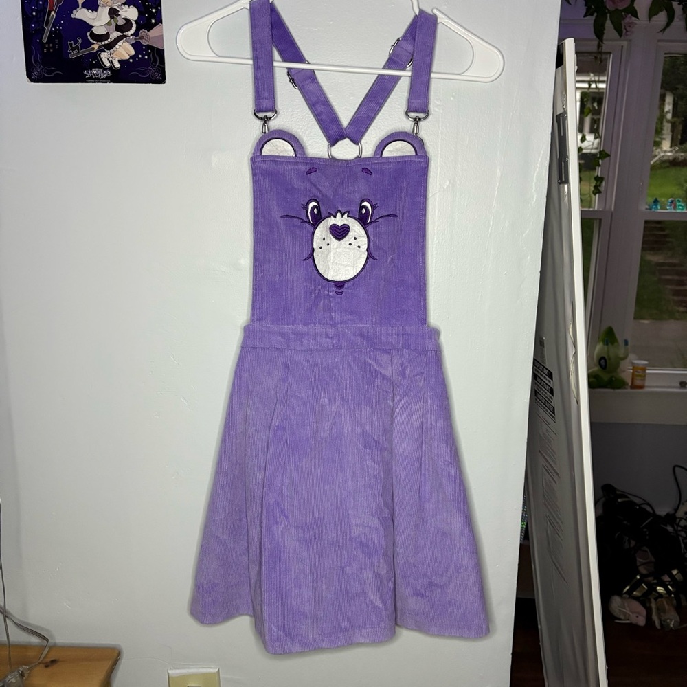 dolls kill care bears pinafore / overall dress